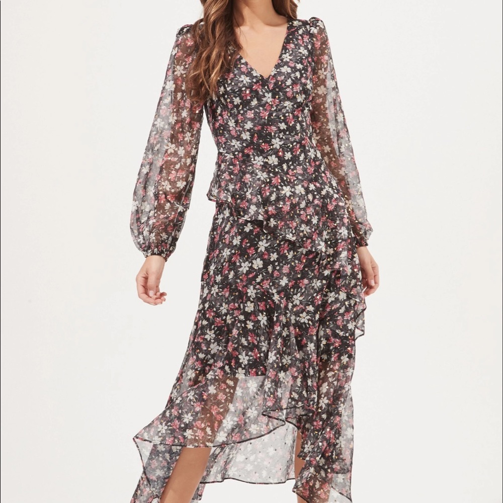 ASTR Floral MIDI Dress